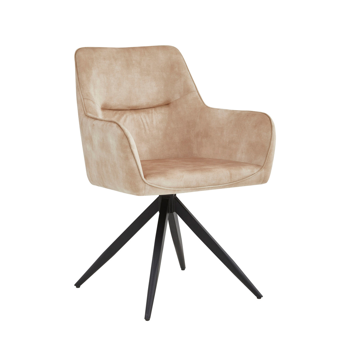 Chaise de salle à manger Tess - Velours Adore beige