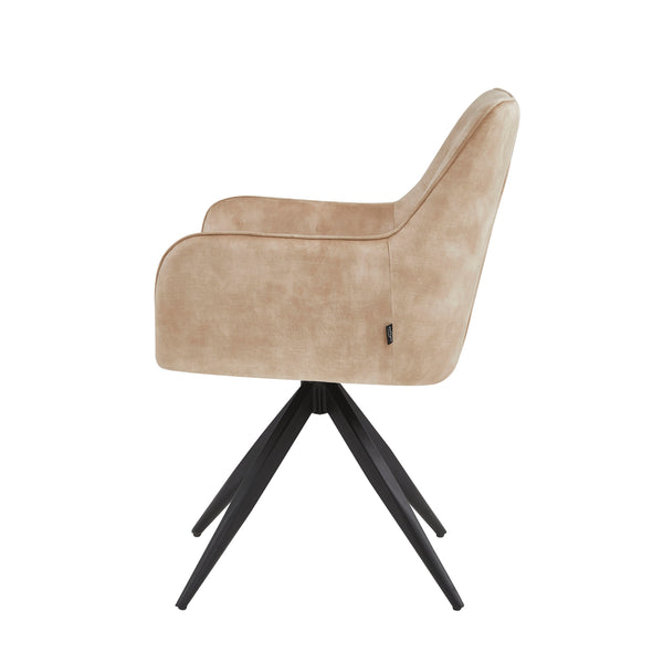 Tess Eetkamerstoel - Beige Adore Velvet