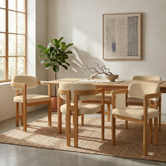 Tokyo Eetkamerstoel - Beige - Beige Metalen Poten
