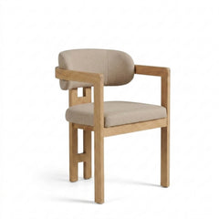 Tokyo Dining Chair - Taupe - Beige Metal Legs