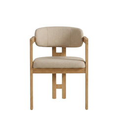 Tokyo Dining Chair - Taupe - Beige Metal Legs