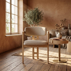 Tokyo Dining Chair - Taupe - Beige Metal Legs