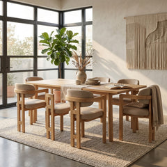 Tokyo Dining Chair - Taupe - Beige Metal Legs