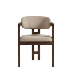 Tokyo Dining Chair - Taupe - Brown Metal Legs