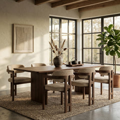 Tokyo Dining Chair - Taupe - Brown Metal Legs