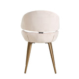 Torino Esszimmerstuhl - Beigefarbener Samt