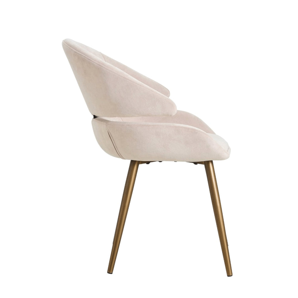 Torino Eetkamerstoel - Beige Velvet