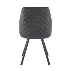 Twisty Sedia Da Pranzo - Microfibra Antracite - Girevole - 180°