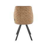 Twisty Eetkamerstoel - Beige Microvezel - Draaibaar 180°