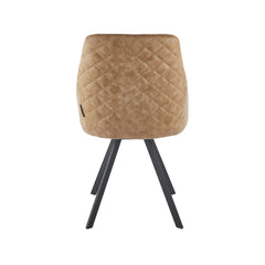 Twisty Sedia Da Pranzo - Microfibra Beige - Girevole - 180°