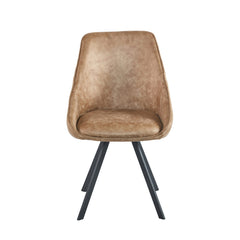 Twisty Sedia Da Pranzo - Microfibra Beige - Girevole - 180°