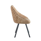 Twisty Eetkamerstoel - Beige Microvezel - Draaibaar 180°