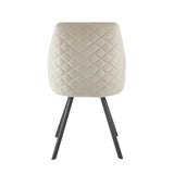 Twisty Eetkamerstoel - Beige Velvet - Draaibaar 180°