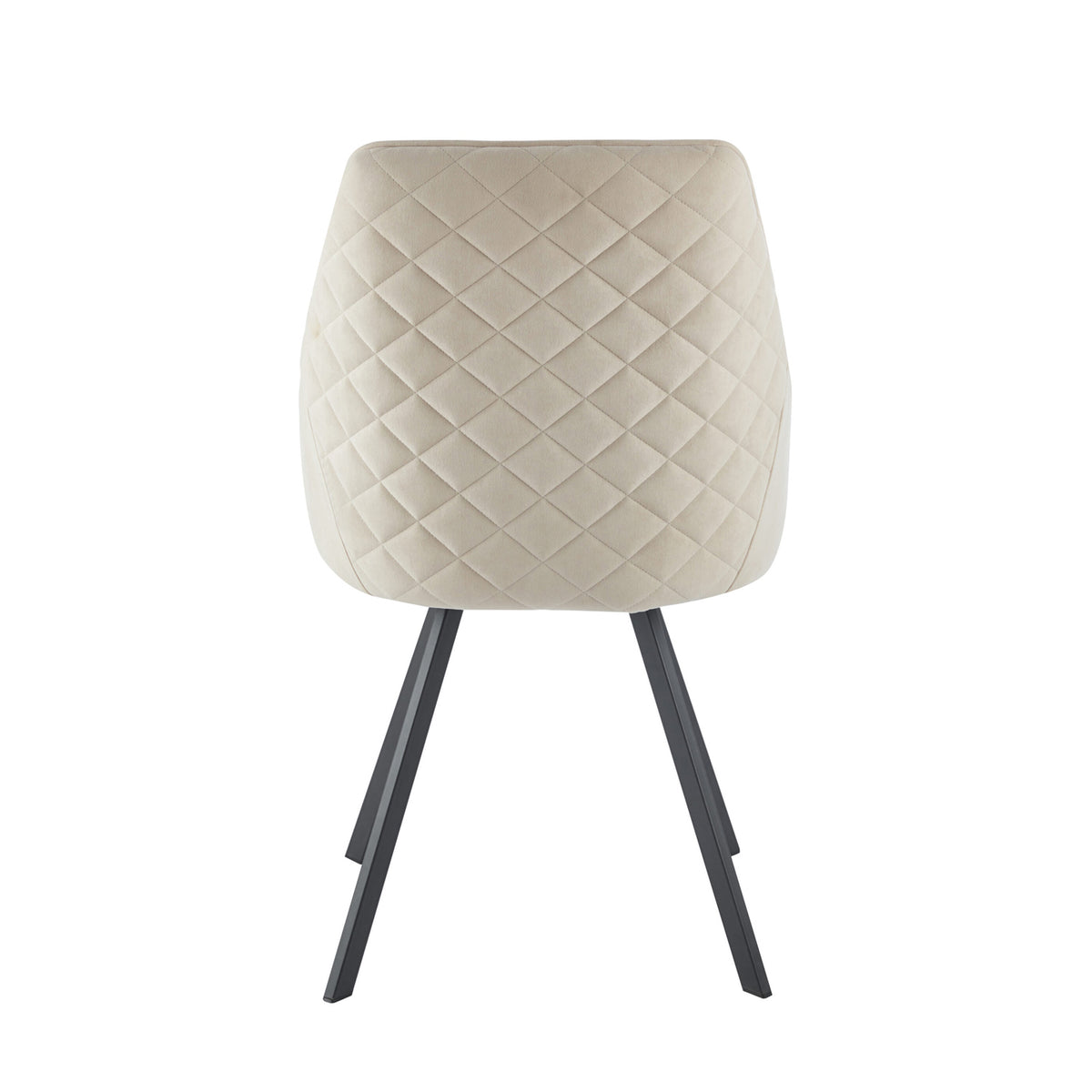 Twisty Eetkamerstoel - Beige Velvet - Draaibaar 180°