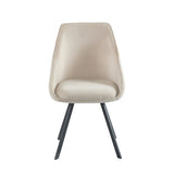 Twisty Eetkamerstoel - Beige Velvet - Draaibaar 180°