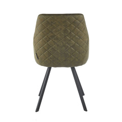 Twisty Sedia Da Pranzo - Microfibra Verde - Girevole - 180°