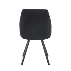 Twisty Eetkamerstoel - Zwart Velvet - Draaibaar - 180°