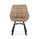 Lenny Eetkamerstoel - Beige Microfiber