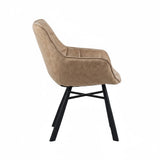 Lenny Eetkamerstoel - Beige Microfiber