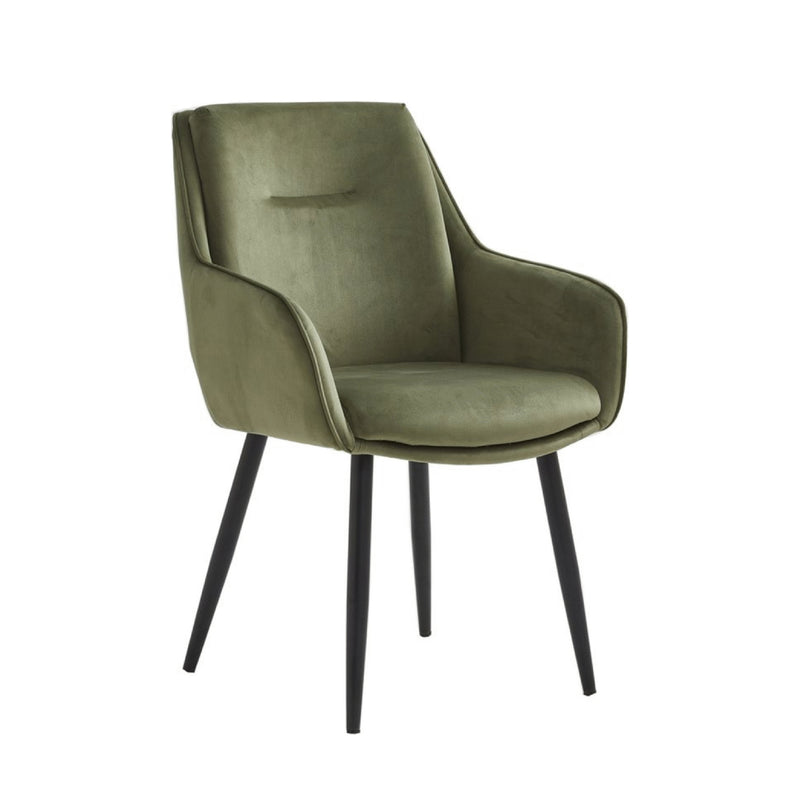 Chaise de salle à manger urbaine - Velours vert
