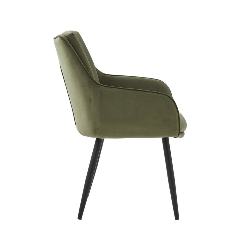 Chaise de salle à manger urbaine - Velours vert