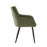 Chaise de salle à manger urbaine - Velours vert