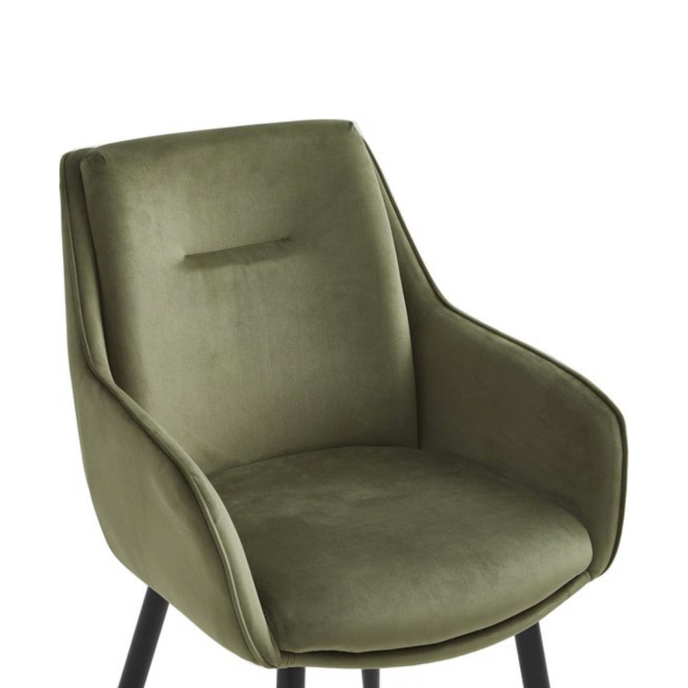 Chaise de salle à manger urbaine - Velours vert
