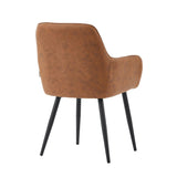 Veli Eetkamerstoel - Cognac Microfiber