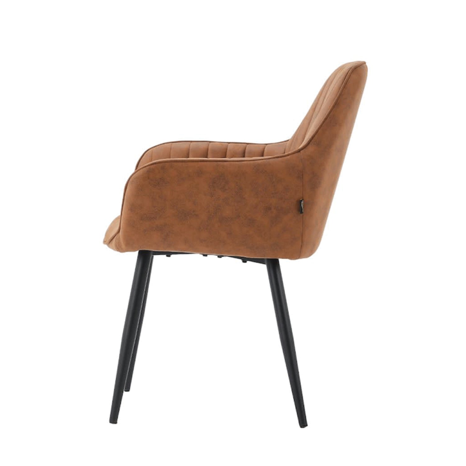 Veli Eetkamerstoel - Cognac Microfiber