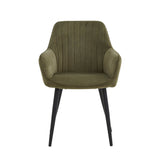 Veli Eetkamerstoel - Olijfgroen Fabb Velvet
