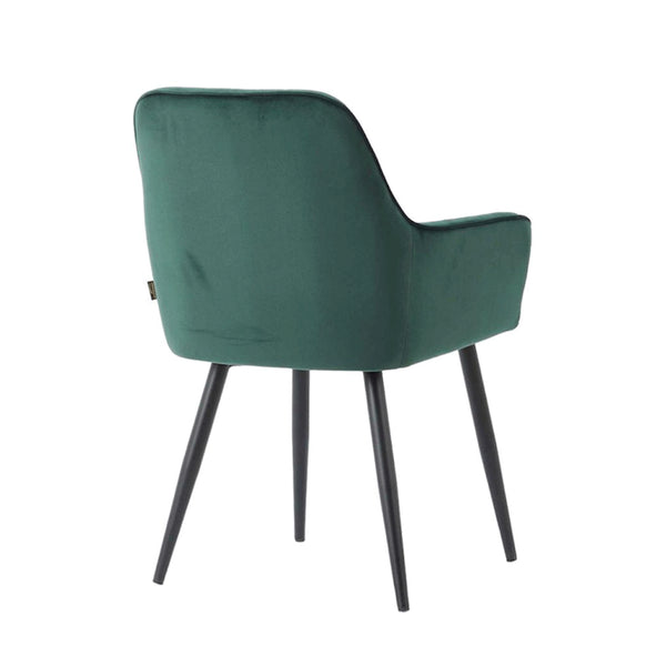 Chaise de salle à manger Veli - Velours vert