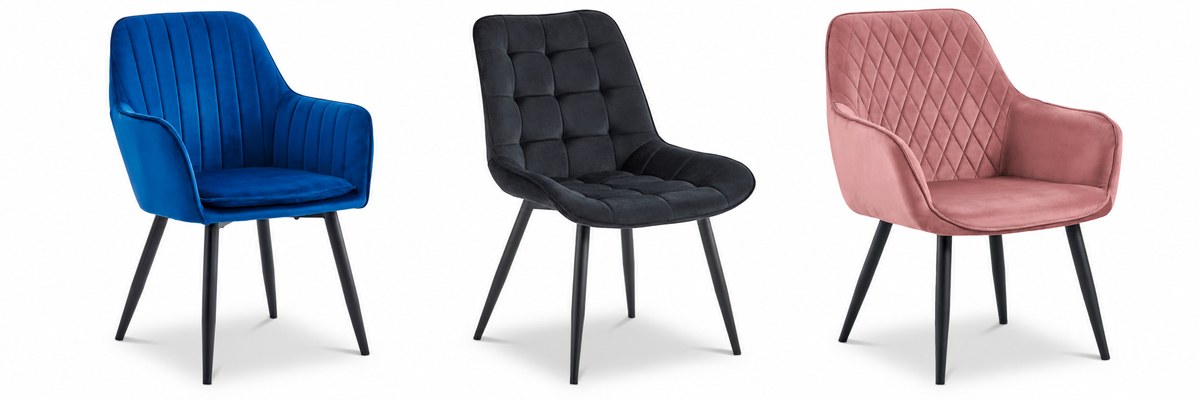 Velvet eetkamerstoelen