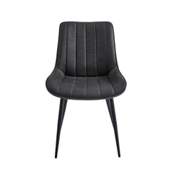 Verta Dining Chair - Anthracite Microfiber