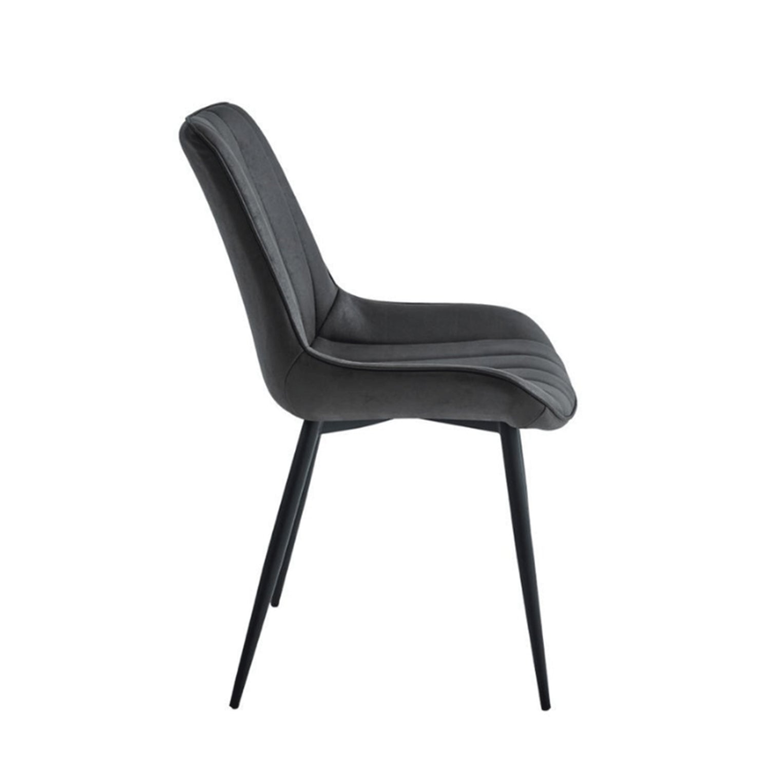 Verta Eetkamerstoel - Antraciet Microfiber