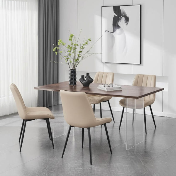 Chaise de salle à manger Verta - Velours beige