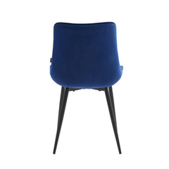 Chaise de salle à manger Verta - Velours bleu