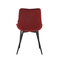 Chaise de Salle à Manger Verta - Bordeaux Velours
