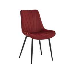 Chaise de Salle à Manger Verta - Bordeaux Velours