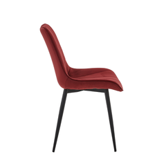 Chaise de Salle à Manger Verta - Bordeaux Velours