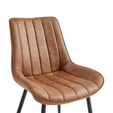 Verta Eetkamerstoel - Cognac Microfiber