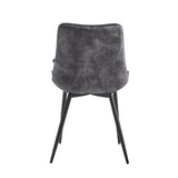 Verta Eetkamerstoel - Donkergrijs Adore Velvet