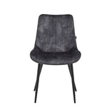 Verta Eetkamerstoel - Donkergrijs Adore Velvet