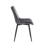 Verta Eetkamerstoel - Donkergrijs Adore Velvet