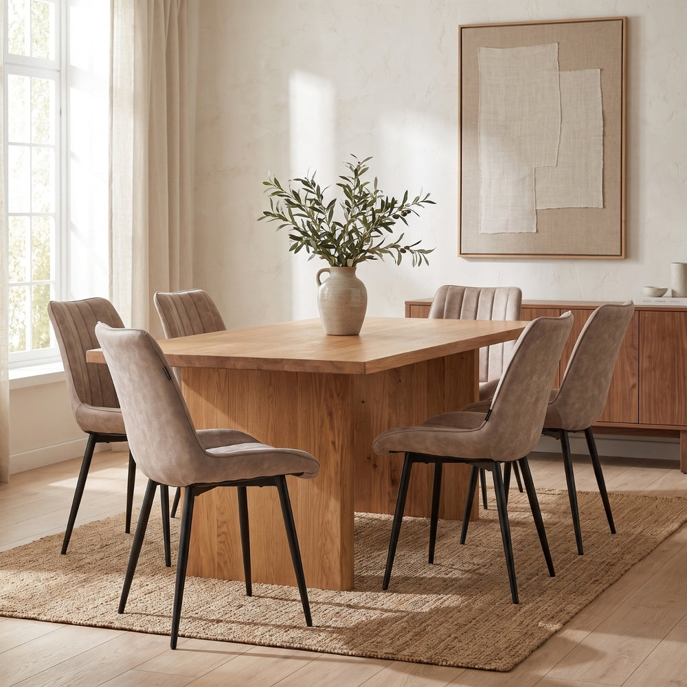Verta Eetkamerstoel - Beige Microvezel