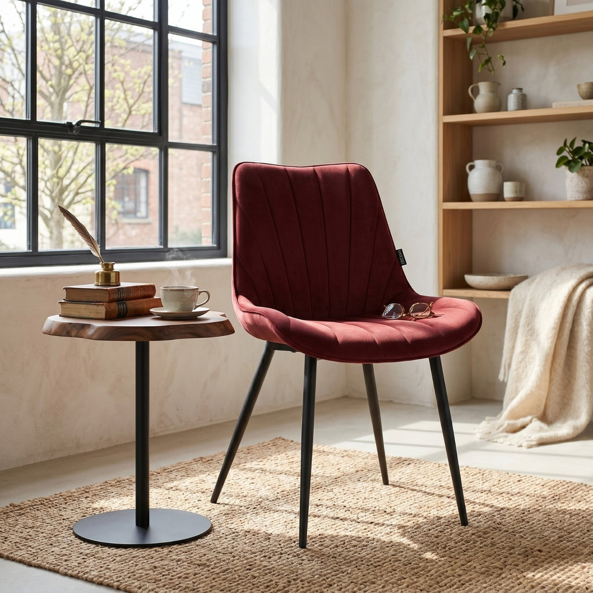 Verta Eetkamerstoel - Bordeaux Velvet
