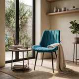 Verta Dining Chair - Petrol Velvet