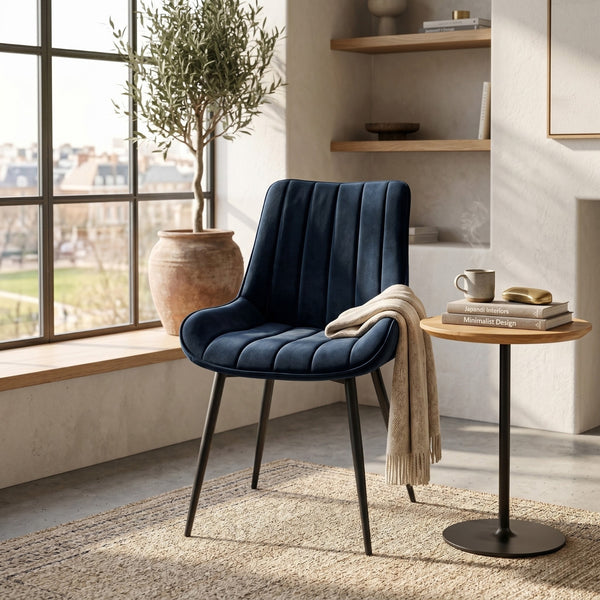 Verta Dining Chair - Black Velvet