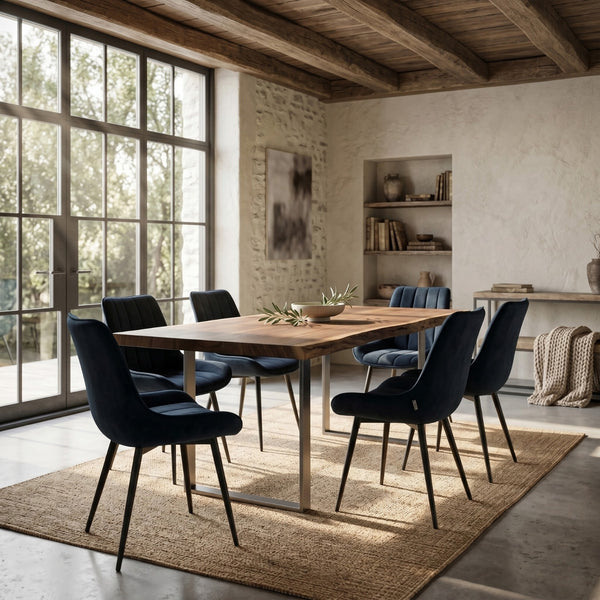 Verta Dining Chair - Black Velvet