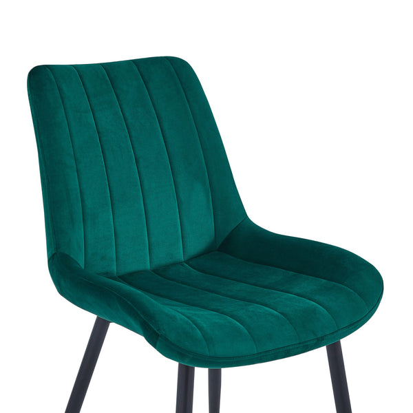 Chaise de salle à manger Verta - Velours vert