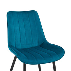 Verta Eetkamerstoel - Petrol Velvet